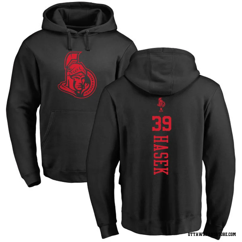 Black Youth Dominik Hasek Ottawa Senators One Color Backer Pullover Hoodie