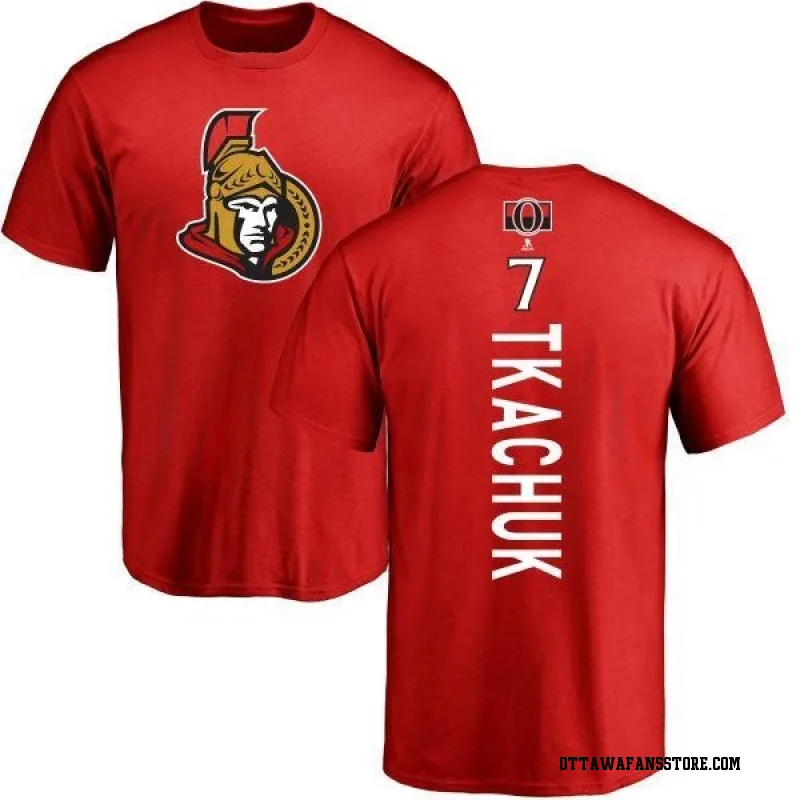 Red Men's Brady Tkachuk Ottawa Senators Backer T-Shirt