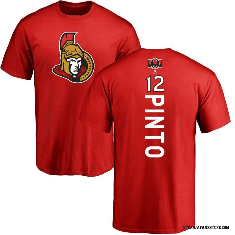 Red Men's Shane Pinto Ottawa Senators Backer T-Shirt
