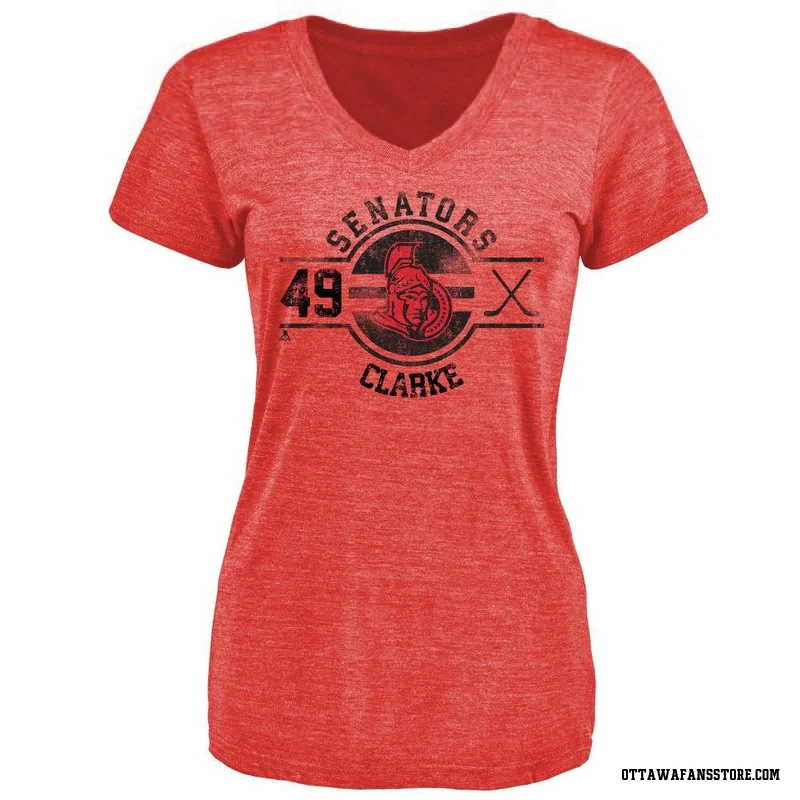 Red Women's Graeme Clarke Ottawa Senators Insignia T-Shirt