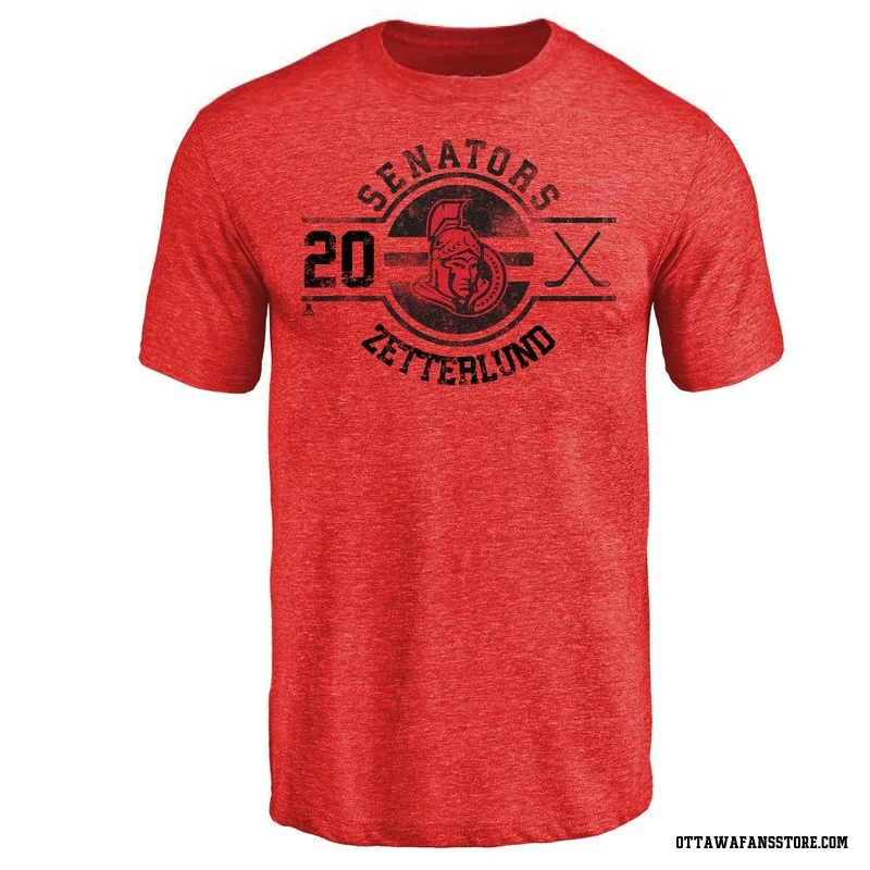 Red Youth Fabian Zetterlund Ottawa Senators Insignia T-Shirt