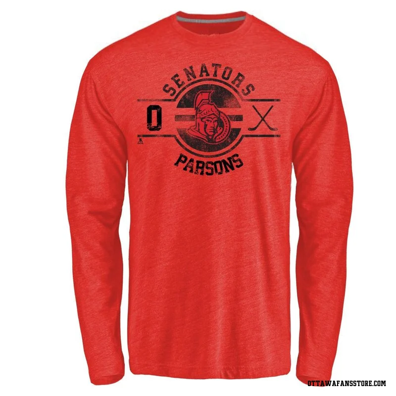 Red Youth Jackson Parsons Ottawa Senators Insignia Long Sleeve T-Shirt