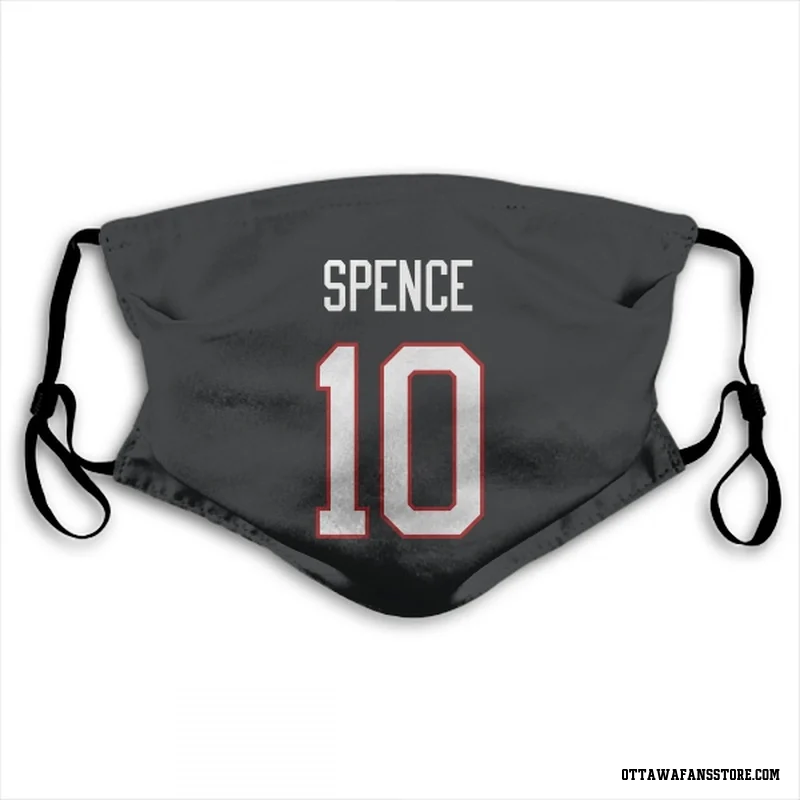 Black Ottawa Senators  Jordan Spence  Face Mask (With 2 Free PM2.5 Filters)