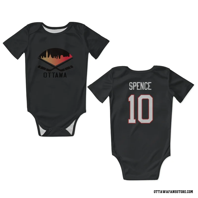 Black Ottawa Senators  Jordan Spence  Newborn & Infant Bodysuit