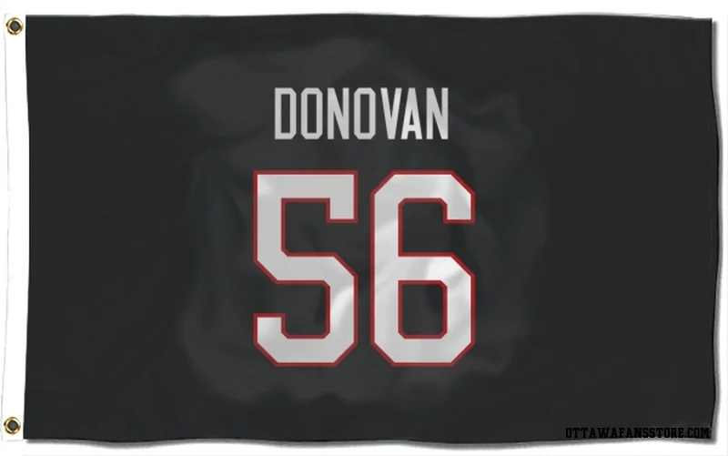 Black Ottawa Senators  Jorian Donovan  Flag (3 X 5)