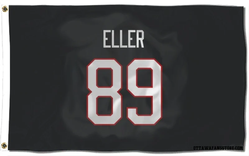 Black Ottawa Senators  Lars Eller  Flag (3 X 5)