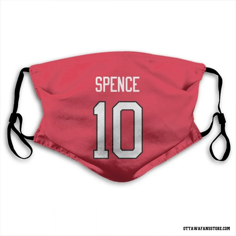 Red Ottawa Senators  Jordan Spence  Face Mask (With 2 Free PM2.5 Filters)