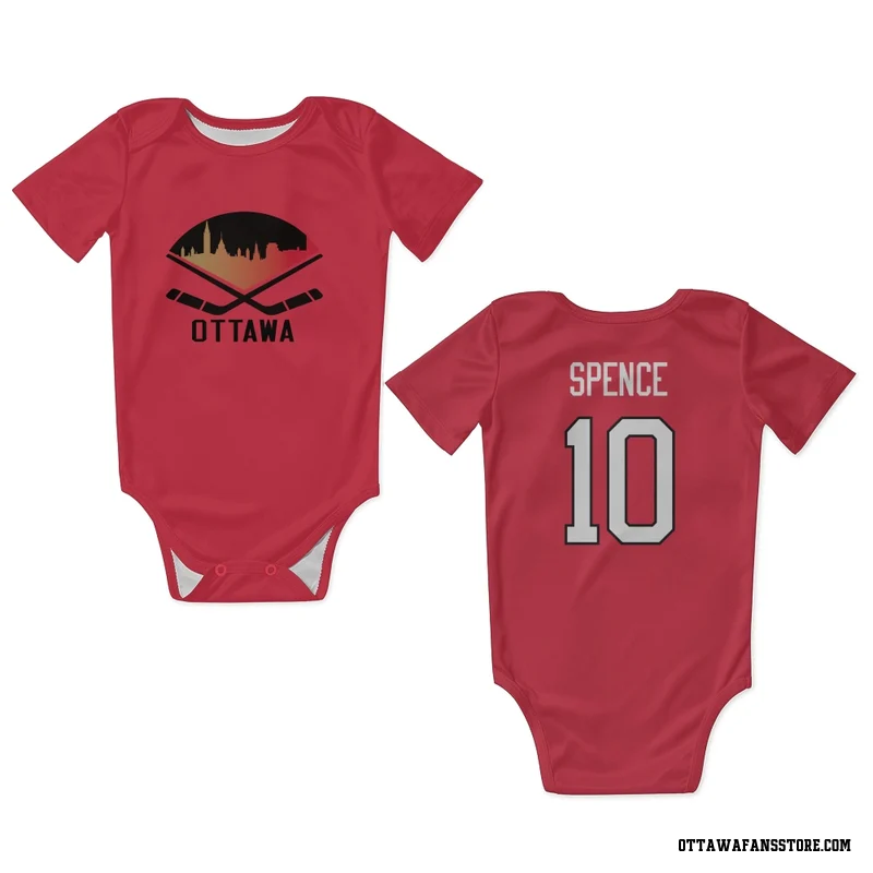 Red Ottawa Senators  Jordan Spence  Newborn & Infant Bodysuit