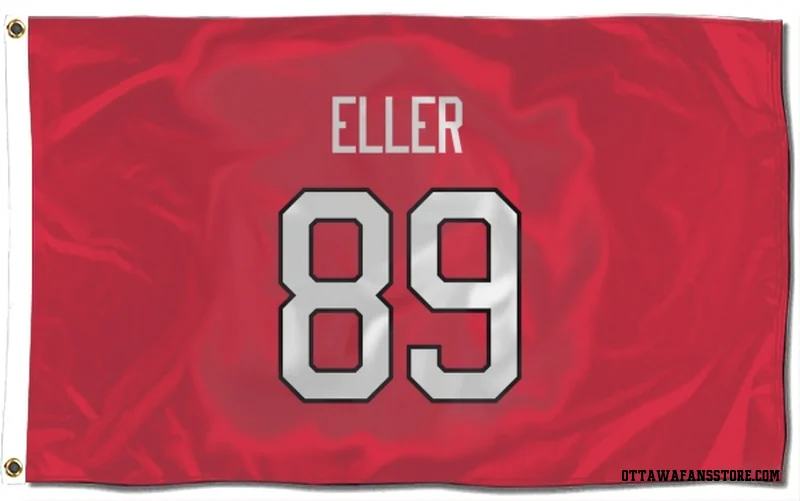 Red Ottawa Senators  Lars Eller  Flag (3 X 5)