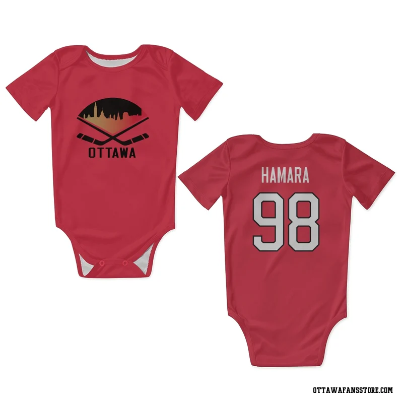 Red Ottawa Senators  Tomas Hamara  Newborn & Infant Bodysuit