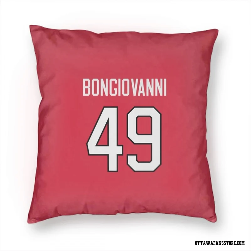 Red Ottawa Senators  Wyatt Bongiovanni  Pillow Cover (18 X 18)