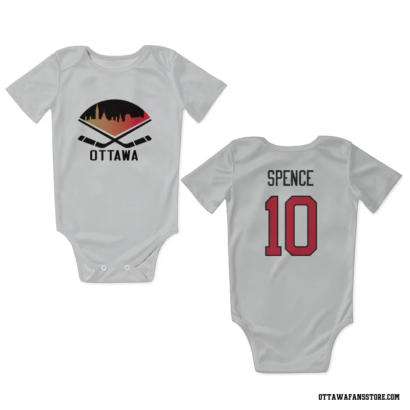 White Ottawa Senators  Jordan Spence  Newborn & Infant Bodysuit
