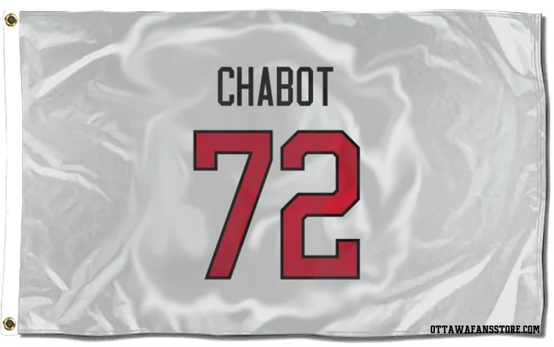 White Ottawa Senators  Thomas Chabot  Flag (3 X 5)
