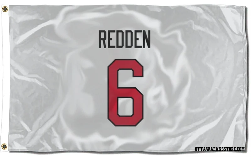 White Ottawa Senators  Wade Redden  Flag (3 X 5)