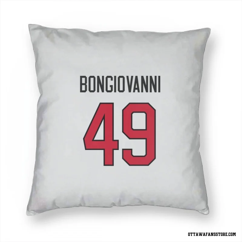 White Ottawa Senators  Wyatt Bongiovanni  Pillow Cover (18 X 18)